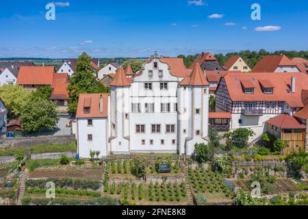 Drohnenbild, Schloss Graf Eberstein, Gochsheim, Baden-Württemberg, Deutschland Stockfoto