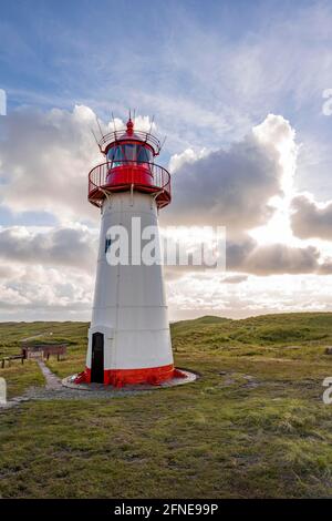 Leuchtturm List-West, Winkelstück, Sylt, Nordfriesische Inseln, Nordsee, Nordfriesland, Schleswig-Holstein, Deutschland Stockfoto