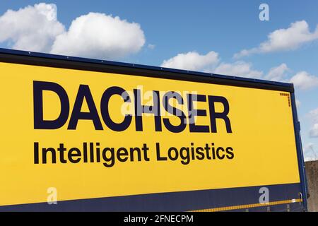 Dachser Group SE &amp; Co. Kg, Logo auf LKW, Speditions- und Logistikunternehmen, Nordrhein-Westfalen, Deutschland Stockfoto