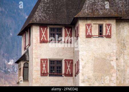 Schloss Matzen, Detail des Gebäudes, Brixlegg, Tirol, Österreich Stockfoto