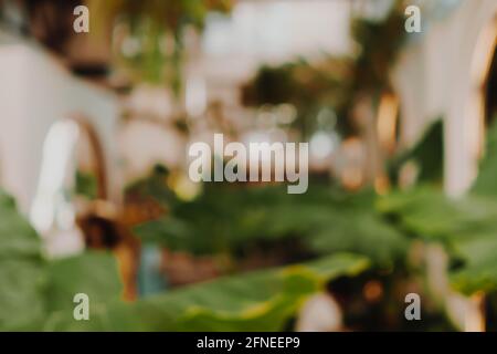 Blur Kaffee und Restaurant Café mit Kunden Hintergrund vintage Ton Farbstil. Stockfoto