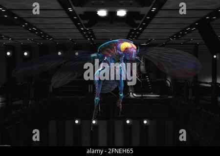 Künstlerische 3D-Darstellung einer Kakerlake Stockfoto