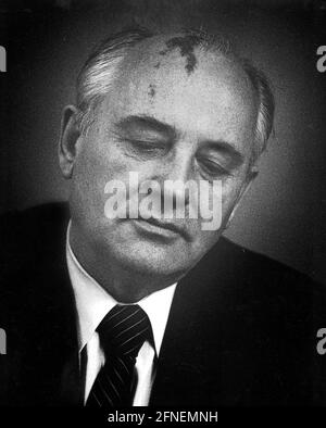 Mikhail S. Gorbatschow (geboren 1931), russischer Politiker, erhielt 1990 den Friedensnobelpreis. [Automatisierte Übersetzung] Stockfoto