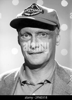 Niki Lauda, ehemaliger Formel-1-Weltmeister (1975, 1977 und 1984) und Gründer der Fluggesellschaft Lauda Air. [Automatisierte Übersetzung] Stockfoto