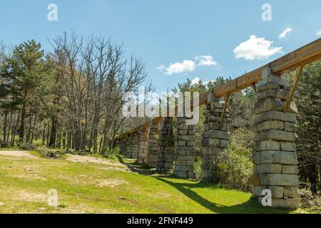 Senda de las Pesquerías Reales, Valsaín (Segovia) Stockfoto