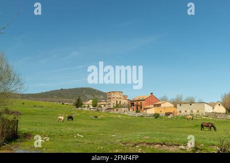 Senda de las Pesquerías Reales, Valsaín (Segovia) Stockfoto