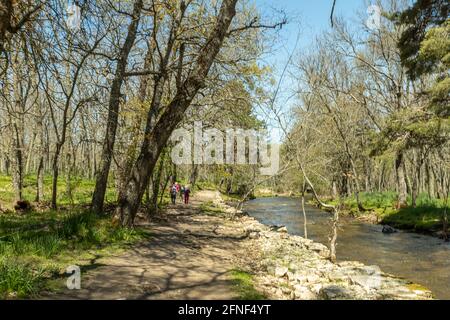 Senda de las Pesquerías Reales, Valsaín (Segovia) Stockfoto