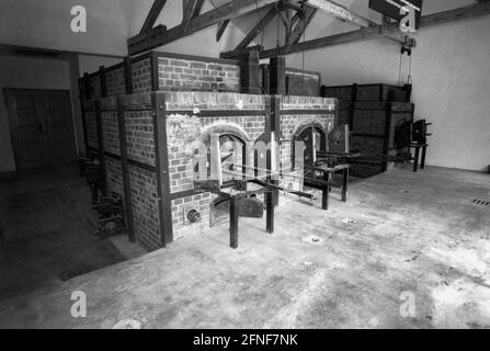 Öfen in der Gedenkstätte des ehemaligen Konzentrationslagers Dachau. [Automatisierte Übersetzung] Stockfoto