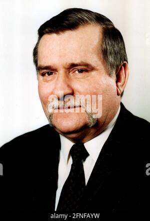 Aufnahmedatum: 01.01.1997 - 01.01.1997 Lech Walesa - *29.09.1943 Polnischer Politiker, Gewerkschafter, Bürgerrechtler und Friedensnobelpreisträger des Jahres 1983. 1980 - 1990 Vorsitzender der Gewerkschaft Solidarnosc. 1990 - 1995 Präsident von Polen. Foto von 1997 [automatisierte Übersetzung] Stockfoto