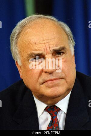 Ein Porträt von Bundeskanzler Helmut Kohl (CDU). [Automatisierte Übersetzung] Stockfoto