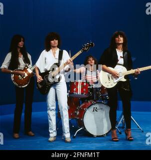 Clout, Cindi Alter, Jenni Garson, Ingrid Herbst, Sandy Robbie, Popgruppe aus Südafrika, 1980. Clout, südafrikanische Popgruppe, 1980. Stockfoto