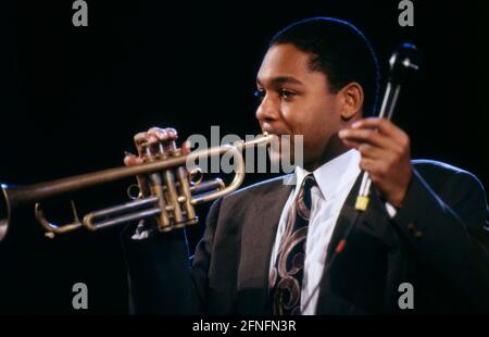 Wynton Marsalis, amerikanischer Jazztrompeter, Jazz Fest Berlin, 1989. Wynton Marsalis, American Jazz Trompete Player, Jazz Fest Berlin, 1989. Stockfoto