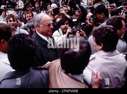 Bundeskanzler Helmut KOHL im April 1991 in Erfurt [automatisiert Übersetzung] Stockfoto