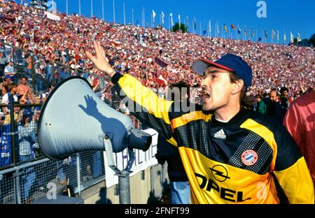 Fußball 1. Bundesliga 1993/1994 34. Matchday 07.05.1994 Deutscher Meister FC Bayern München JUBEL FC Bayern München, Torwart Raimond AUMANN FOTO: WEREK Pressebilder xxNOxMODELxRELEASExx Stockfoto