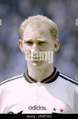 FUSSBALL-Europameisterschaft 1996 Deutschland - Russland 16.06.1996 Dieter EILTS (Deutschland) FOTO: WEREK Pressefoto Agentur xxNOxMODELxRELEASExx Stockfoto