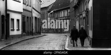 Länder / DDR-Land / Oktober 1989 Sachsen-Anhalt: Aschersleben: Altstadt // [automatisierte Übersetzung] Stockfoto