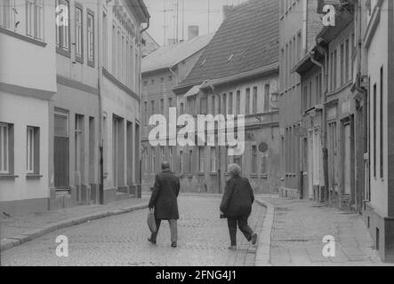 Länder / DDR-Land / Oktober 1989 Sachsen-Anhalt: Aschersleben: Altstadt // [automatisierte Übersetzung] Stockfoto