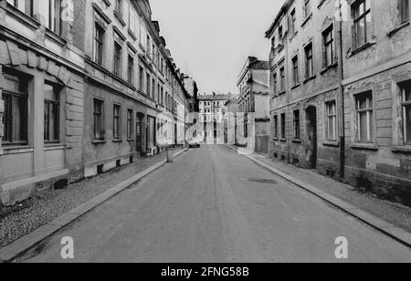 Sachsen / Orte / DDR Land / März 1990 Leipzig, Kreis Connewitz. Die verfallene Altstadt aus dem 19. Jahrhundert sollte abgerissen werden. Anfang 1990 stoppte der runde Tisch den Abriss. // Bundesländer / Fall / Stadt / [automatisierte Übersetzung] Stockfoto