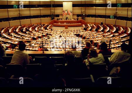 EU-Europa / Politik / 6 /1997 Plenarsaal Europäisches Parlament in Brüssel, Belgien // Europäische Union / EU / *** Local Caption *** Europa / Parlament in Brüssel [automatisierte Übersetzung] Stockfoto