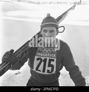 Olympische Winterspiele 1964 in Innsbruck. Skispringen: Helmut Recknagel (DDR) 22.01.1964. [Automatisierte Übersetzung] Stockfoto