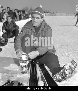 Olympische Winterspiele 1964 in Innsbruck. Helmut Recknagel (DDR) Aufn.22.01.1964. [Automatisierte Übersetzung] Stockfoto