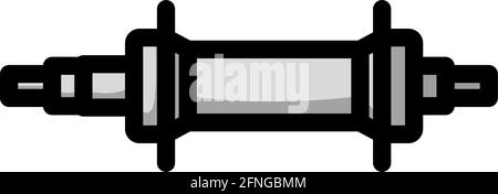 Fahrradnabe-Symbol. Editierbare Fett Formatigte Kontur Mit Farbfüllungsdesign. Vektorgrafik. Stock Vektor