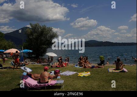 Europa, Italien, Piemont, Provinz Verbania, Lago Maggiore, Verbano See Stockfoto