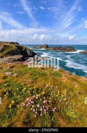 Blick auf die Trescore-Inseln Stockfoto