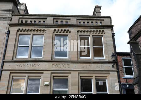 Altes Polizeireviergebäude in Macclesfield Stockfoto