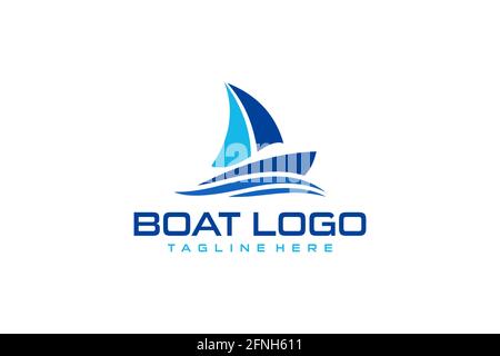 Boot Logo Design Vorlage Vektor Grafik Branding. Stock Vektor