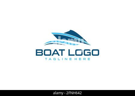 Boot Logo Design Vorlage Vektor Grafik Branding. Stock Vektor