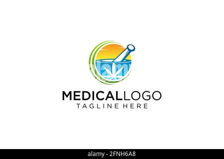 Medizinische Apotheke Logo Design-Vorlage.- Vektor. Stock Vektor