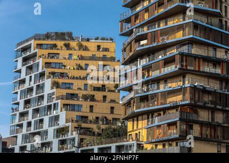 HOCHHÄUSER IN PARIS Stockfoto