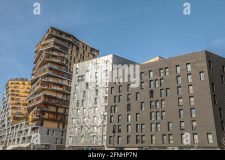 HOCHHÄUSER IN PARIS Stockfoto