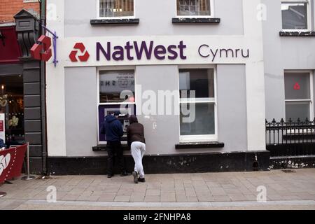 NAT West Bank, Abergavenny, Wales, Mai 2021 Stockfoto