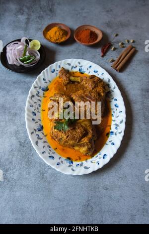 Blick von der Spitze der mughlai Küche Chicken Chap Stockfoto