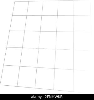 Drahtgitter, Gitter, Gitter und Gitter verschwinden, schrumpfen im 3D-Raum. Abstraktes Gitter, Gitter in Perspektive. Kariertes räumliches Quadrate-Muster, tex Stock Vektor