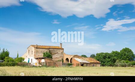 Landwirtschaftsbetrieb am Stadtrand von barcelona in spanien. Stockfoto