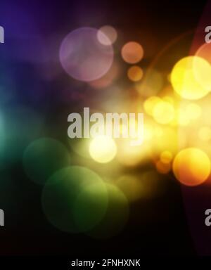 Mehrfarbiger abstrakter Hintergrund, Bokeh, 3d-Rendering Stockfoto