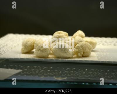 Handgemachte artigianal Gnocchi italienische Pasta Detail Stockfoto