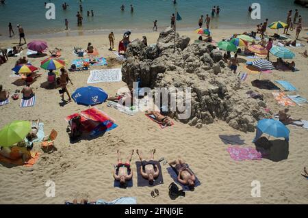 Praia da Rainha, Cascais, B.. Lissabon, Portugal Stockfoto