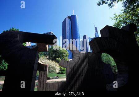 Skulptur von Eduardo Chillida: »ein Haus für Goethe«, Taunusanlage, Frankfurt am Main, Hessen, Deutschland Stockfoto