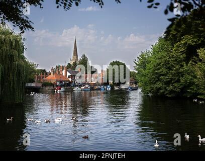 St. Helen's Church und Themse, Abingdon, Oxfordshire Stockfoto