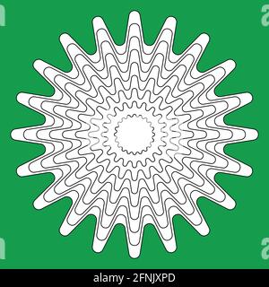 Einfaches, einfaches Mandala-Motiv Symbol Symbol – Stock-Vektor-Illustration, Clip-Art-Grafiken Stock Vektor