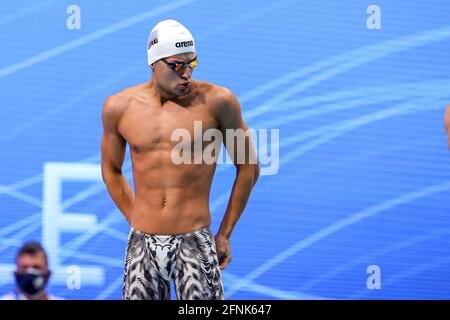 BUDAPEST, UNGARN - 17. MAI: Dimitrios Markos aus Griechenland tritt beim Men 400m Freestyle Preliminary während der LEN European Aquatics Championships Schwimmen in der Duna Arena am 17. Mai 2021 in Budapest, Ungarn an (Foto von Marcel ter Bals/Orange Picics) Credit: Orange Pics BV/Alamy Live News Stockfoto