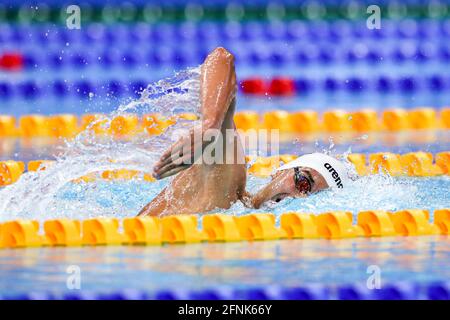 BUDAPEST, UNGARN - 17. MAI: Dimitrios Markos aus Griechenland tritt beim Men 400m Freestyle Preliminary während der LEN European Aquatics Championships Schwimmen in der Duna Arena am 17. Mai 2021 in Budapest, Ungarn an (Foto von Marcel ter Bals/Orange Picics) Credit: Orange Pics BV/Alamy Live News Stockfoto