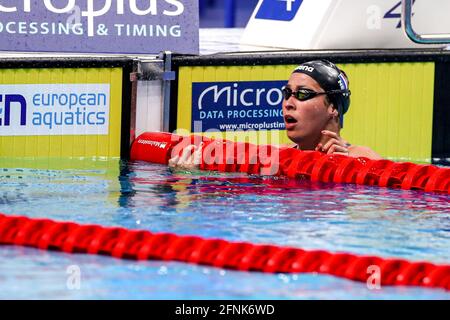 Budapest, Ungarn. Mai 2021. BUDAPEST, UNGARN - 17. MAI: Ranomi Kromowidjojo aus den Niederlanden, die am 17. Mai 2021 in Budapest, Ungarn, in der Duna Arena beim Schwimmen der len-Europameisterschaften in der Freistil-Vorrunde der Frauen über 50 m antritt (Foto von Marcel ter Bals/Orange Picics) Credit: Orange Pics BV/Alamy Live News Credit: Orange Pics BV/Alamy Live News Stockfoto