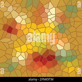 Mosaikhintergrund in Herbstfarben, polygonales kaleidoskopisches Ornament Stock Vektor