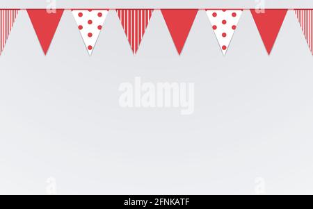 Girlande-Flaggen Vektorgrafik mit Kopierraum Stock Vektor