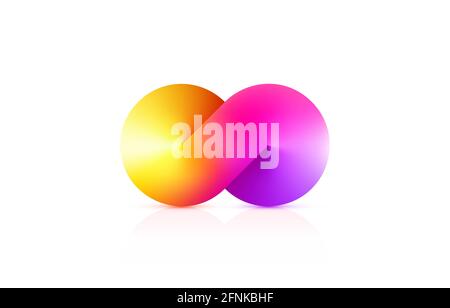 Infinity-Symbol mit Farbverlauf Art. Vektor-Illustration Stock Vektor